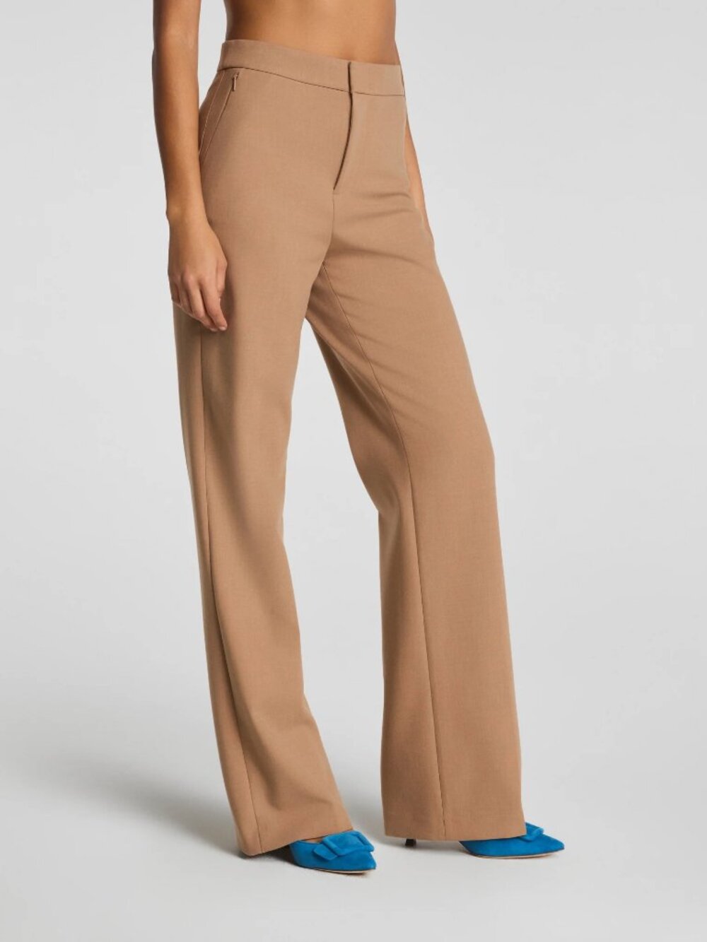 NWT SPANX SPANXsupersmooth® WellSuited 360 Easy Flare Pant Size M Camel Heather